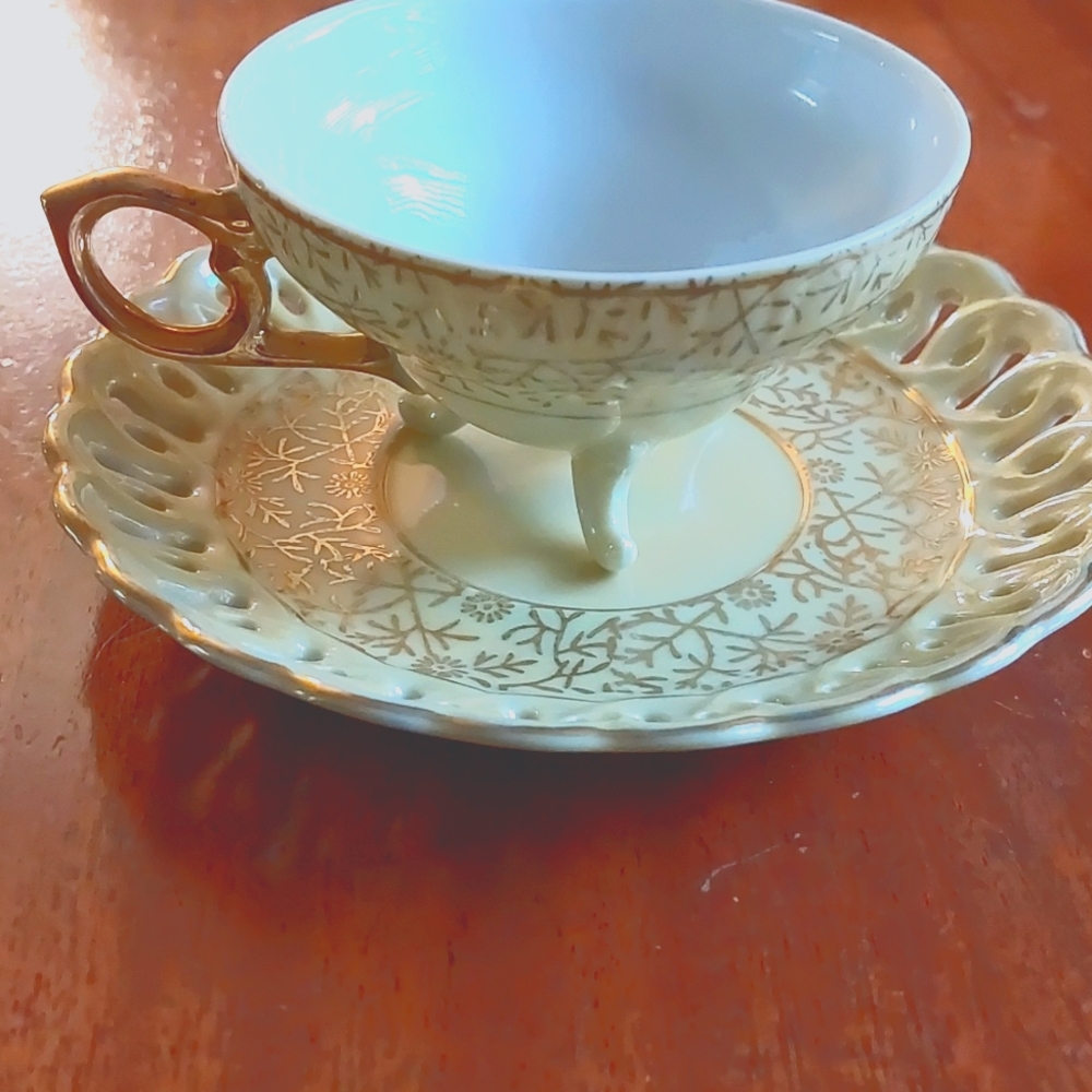Decorative cup and saucer